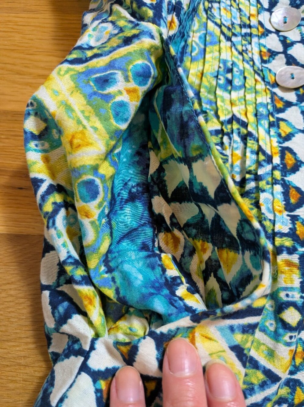 Vintage Batik Print Sleeveless Dress, Rabbit Rabbit Rabbit - Picture 6 of 13